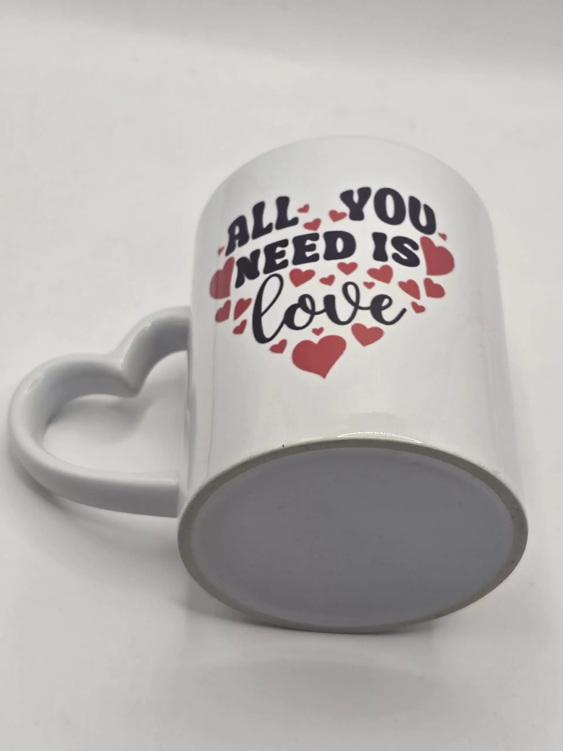 All you need is Love Mug with Heart Handle - Image 10