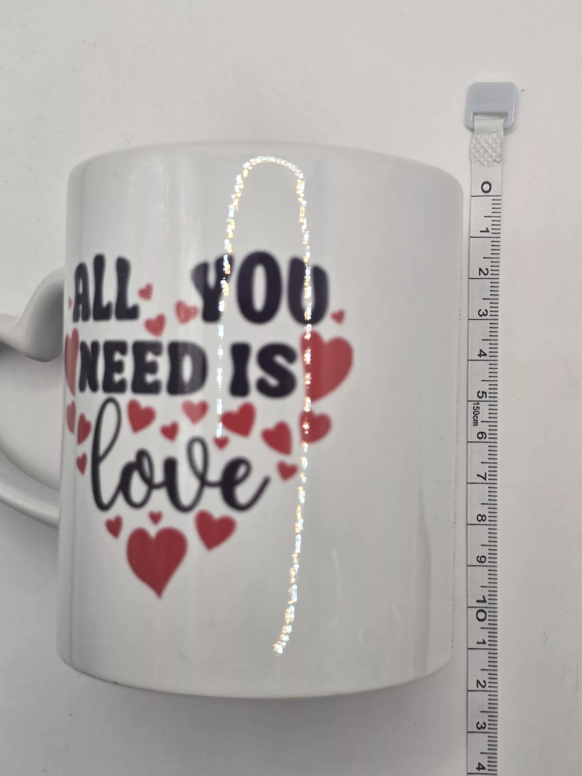 All you need is Love Mug with Heart Handle - Image 13