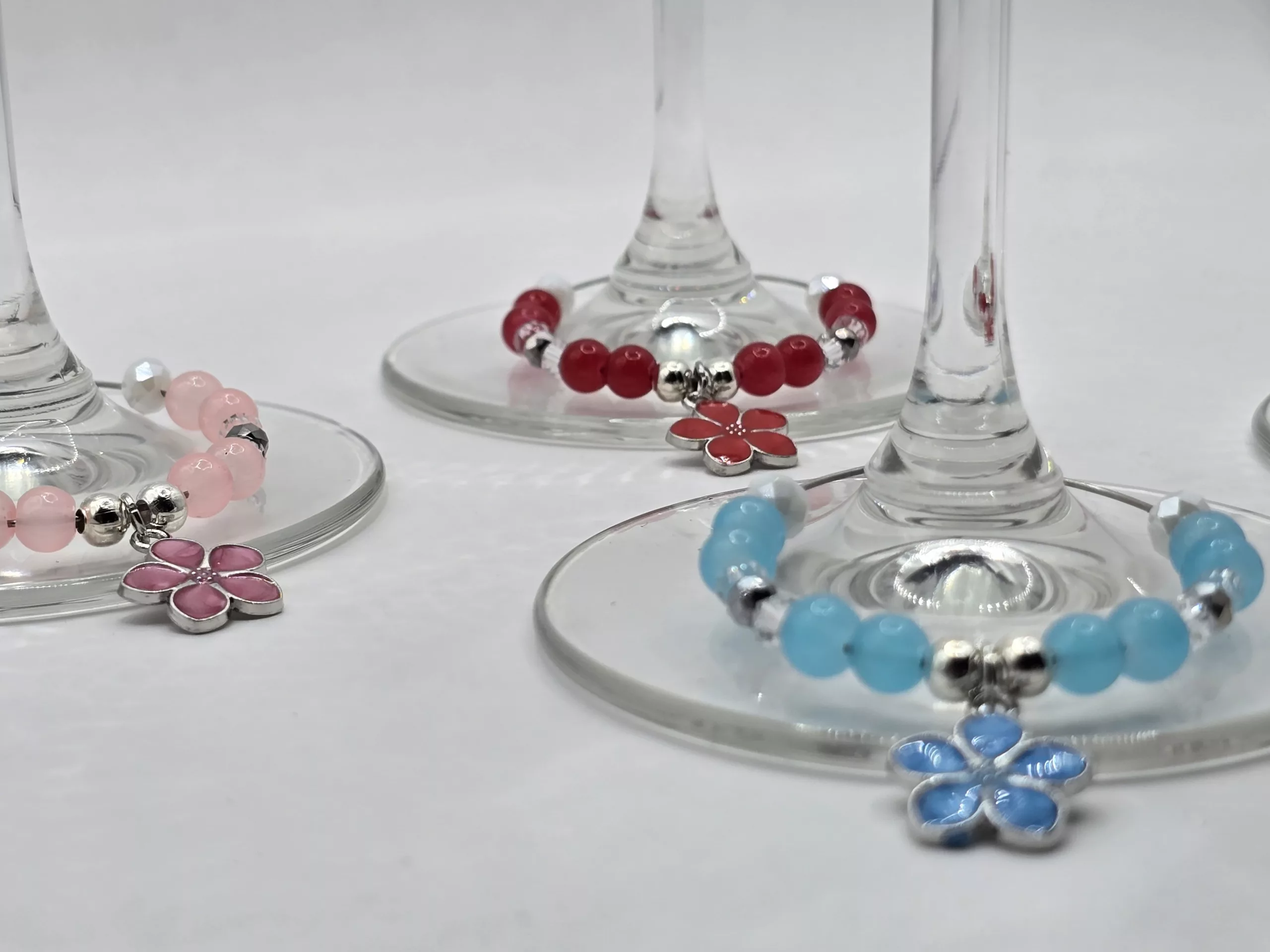 Sakura Glass Charms - Floral Wine / Cocktail Glass Charms - Image 3