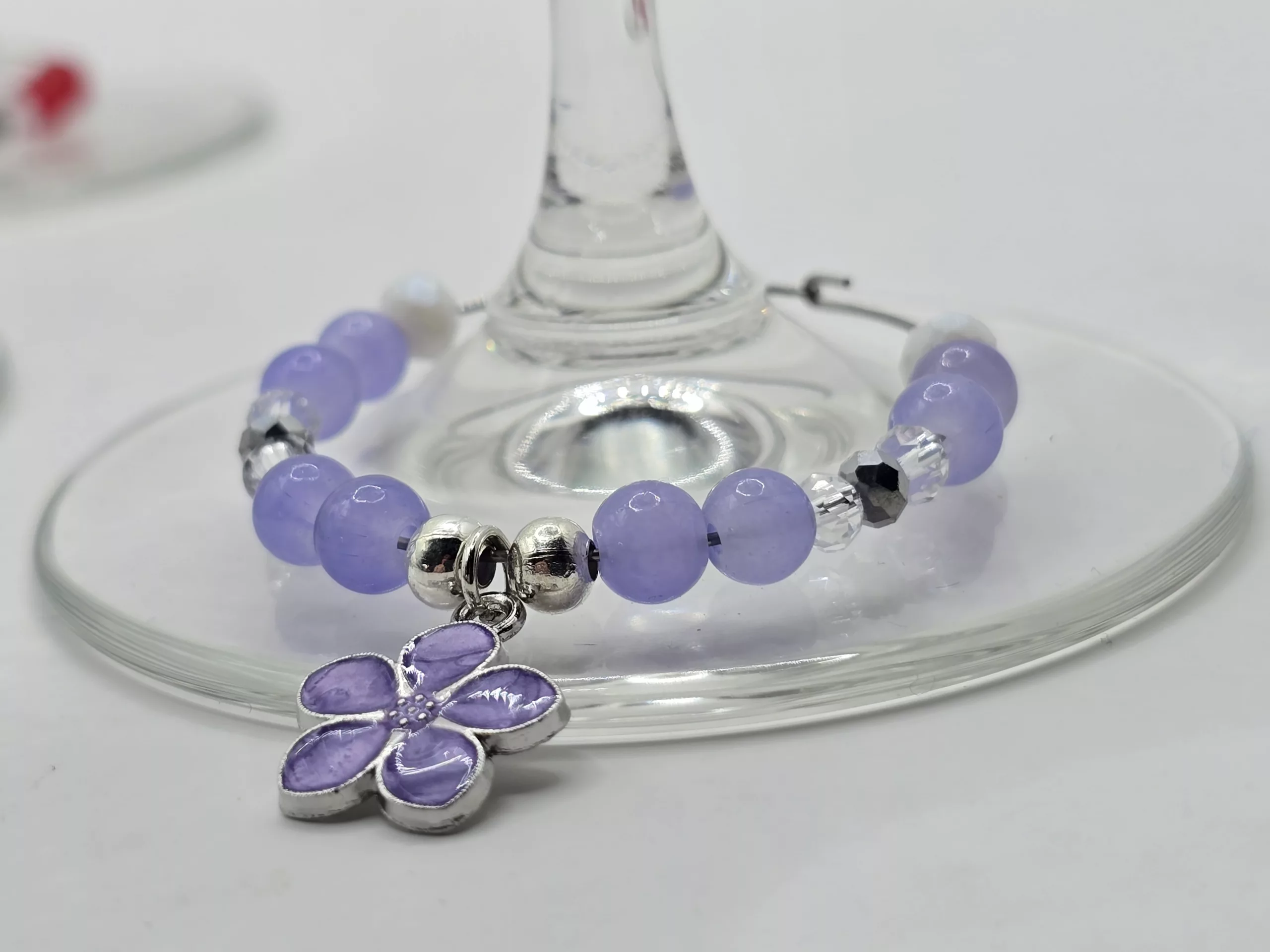 Sakura Glass Charms - Floral Wine / Cocktail Glass Charms - Image 2