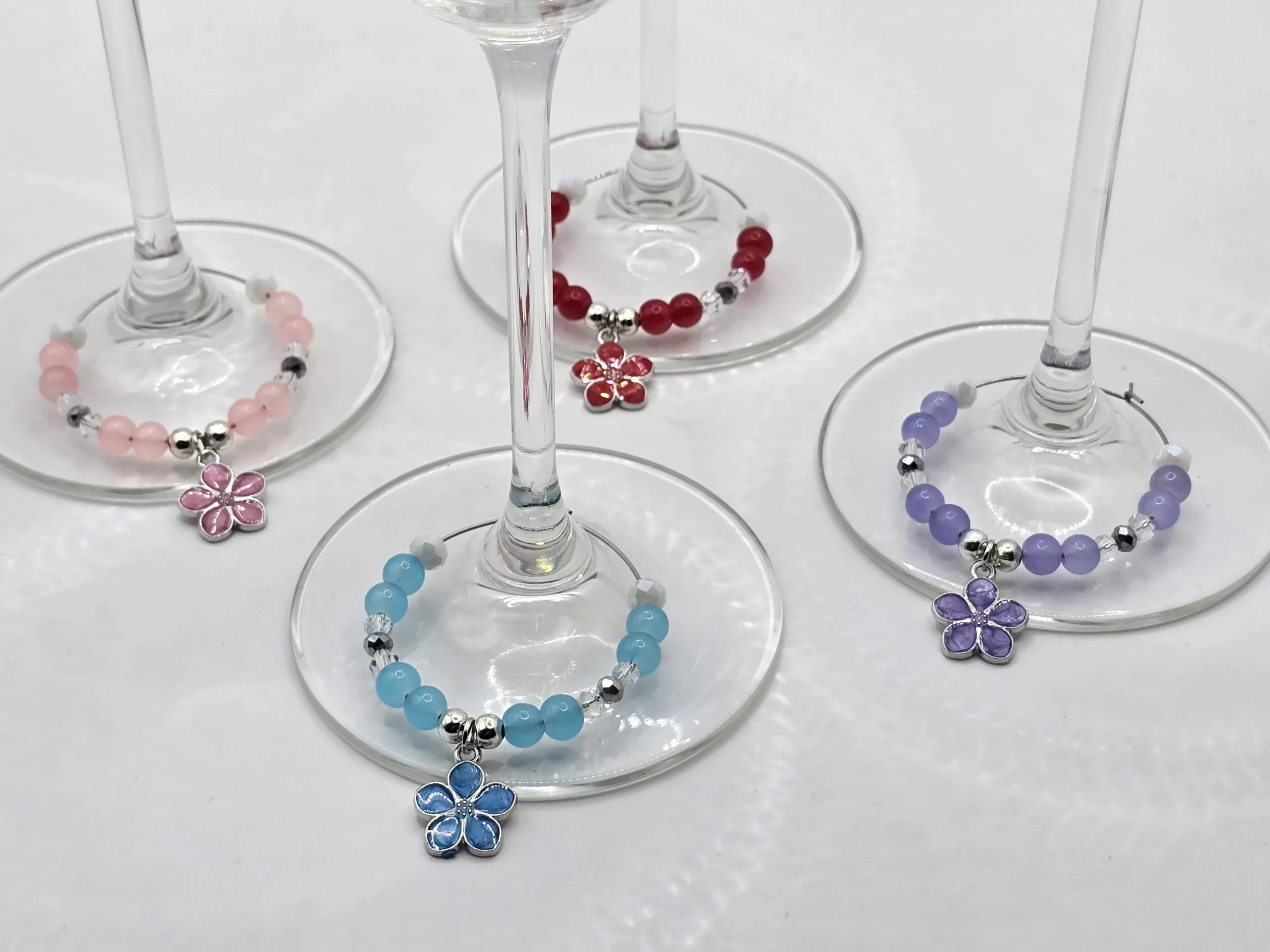 Sakura Glass Charms - Floral Wine / Cocktail Glass Charms - Image 4