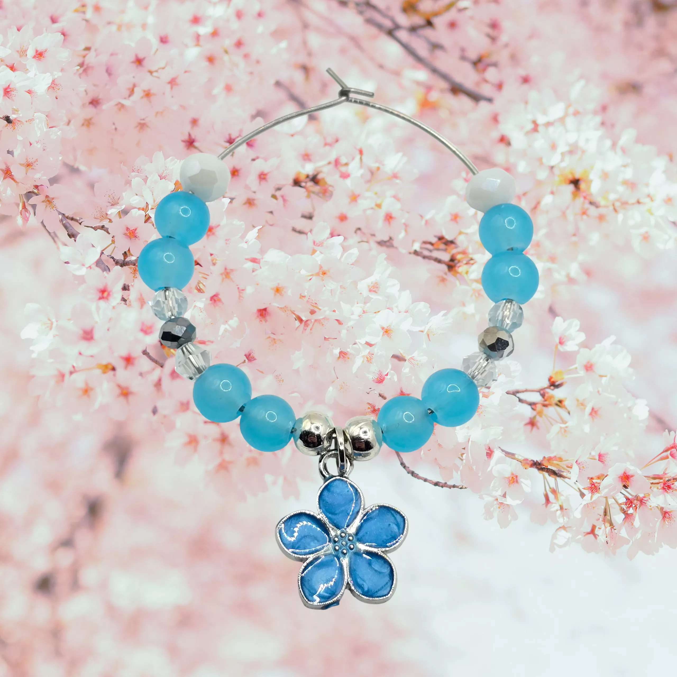 Sakura Glass Charms - Floral Wine / Cocktail Glass Charms - Image 7