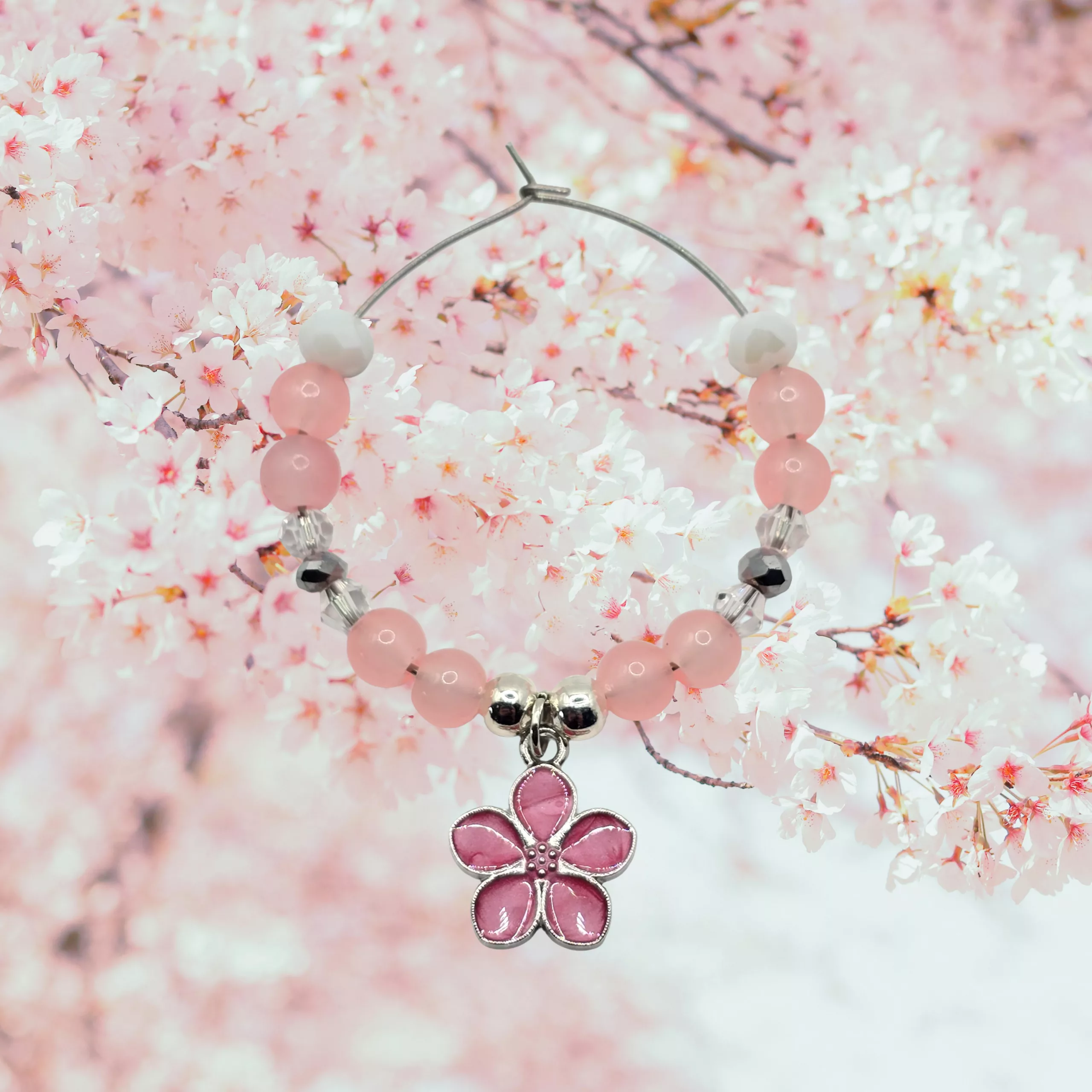 Sakura Glass Charms - Floral Wine / Cocktail Glass Charms - Image 6