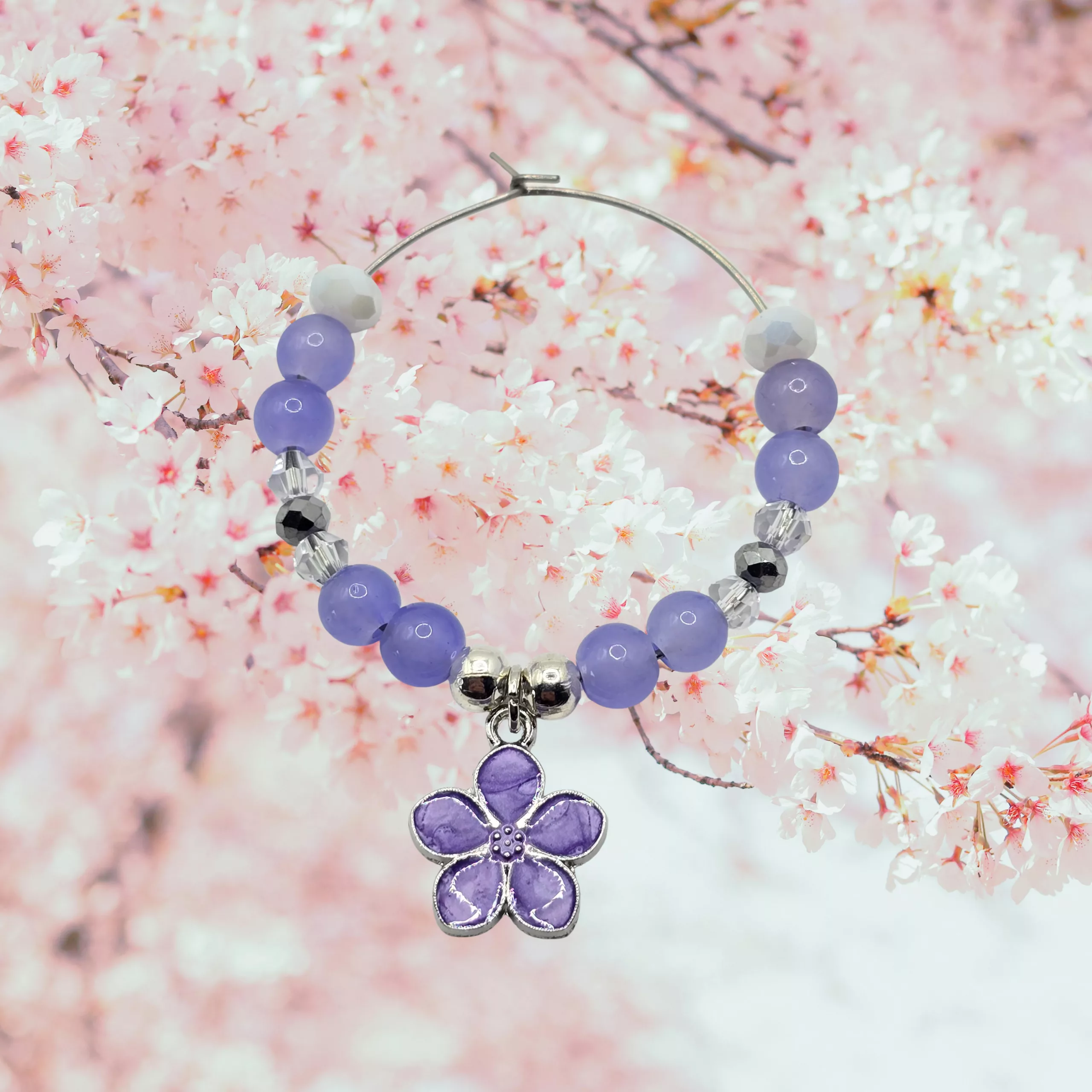 Sakura Glass Charms - Floral Wine / Cocktail Glass Charms - Image 8