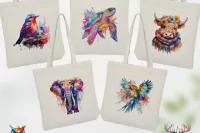 Nature Colour Splash Canvas Tote Bags