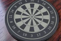Dartboard Slate Coaster, Gifts for Dart Players, Engraved Bar Ware, Dart Board Beer Mat