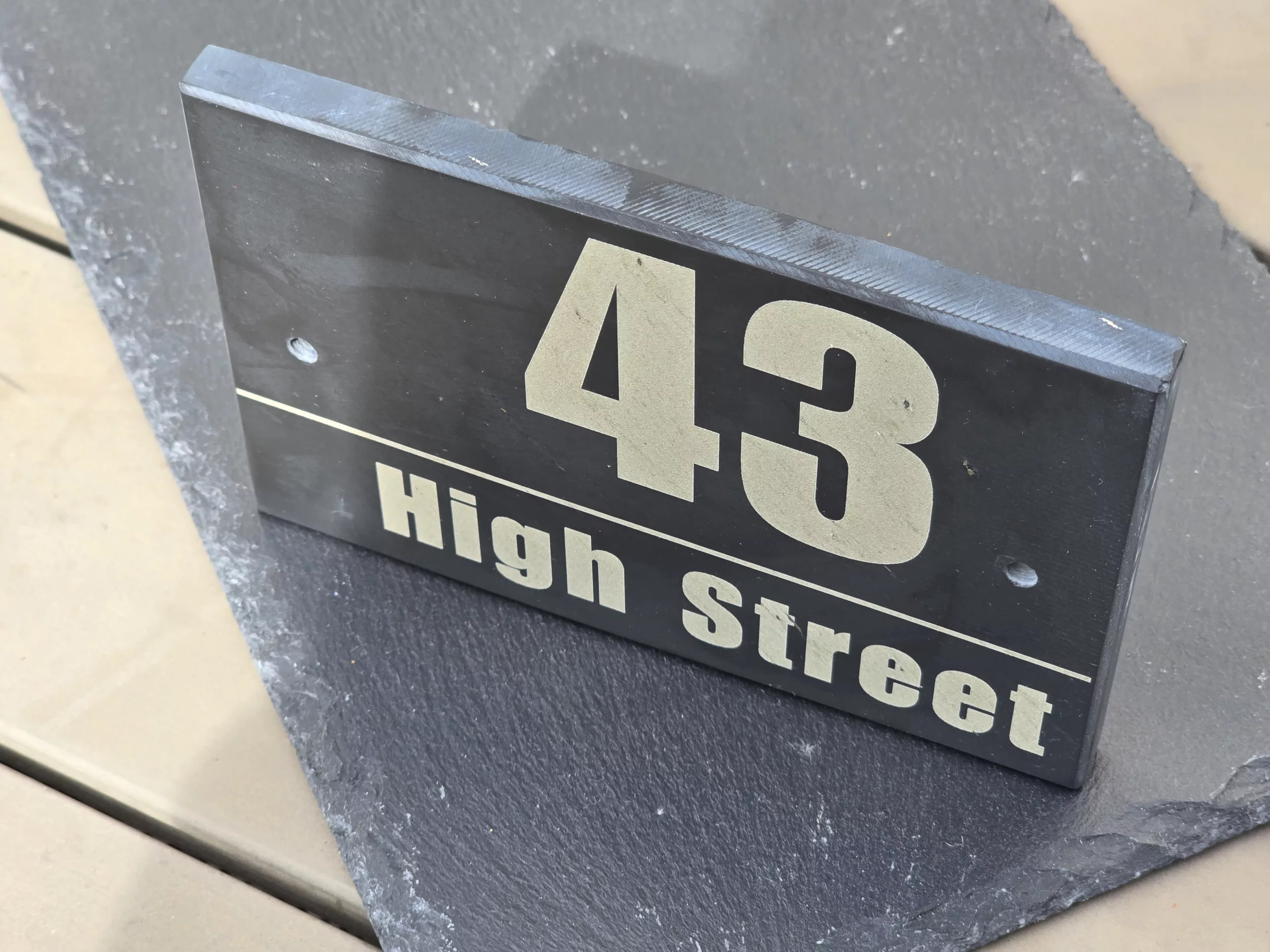 Personalised Slate House Sign, Modern Engraved Address Plaque 15cm x 10cm - Image 12