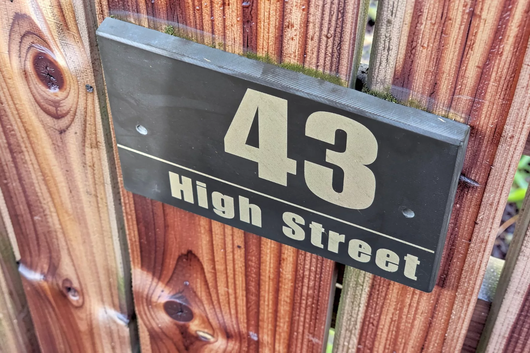 Personalised Slate House Sign, Modern Engraved Address Plaque 15cm x 10cm - Image 9