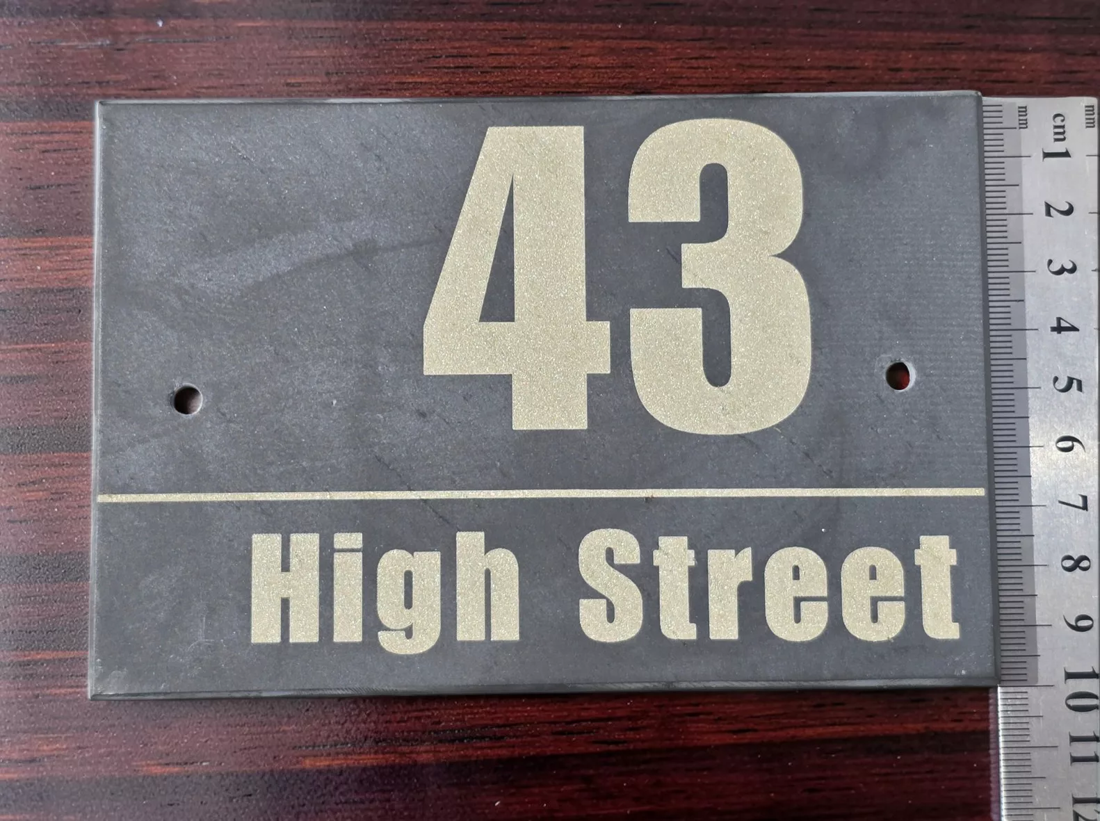 Personalised Slate House Sign, Modern Engraved Address Plaque 15cm x 10cm - Image 8