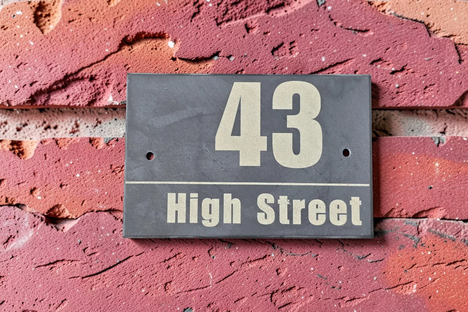 Personalised Slate House Sign, Modern Engraved Address Plaque 15cm x 10cm - Image 6