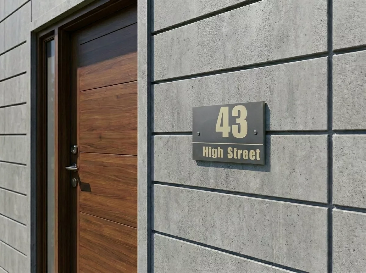 Personalised Slate House Sign, Modern Engraved Address Plaque 15cm x 10cm - Image 3