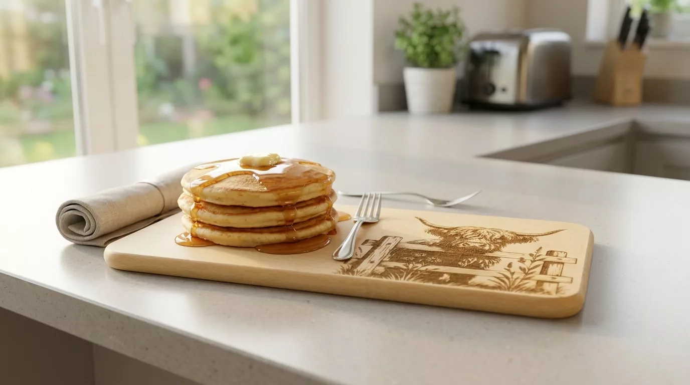 Highland Cow Breakfast Board | Engraved Wooden Serving Tray - Image 18