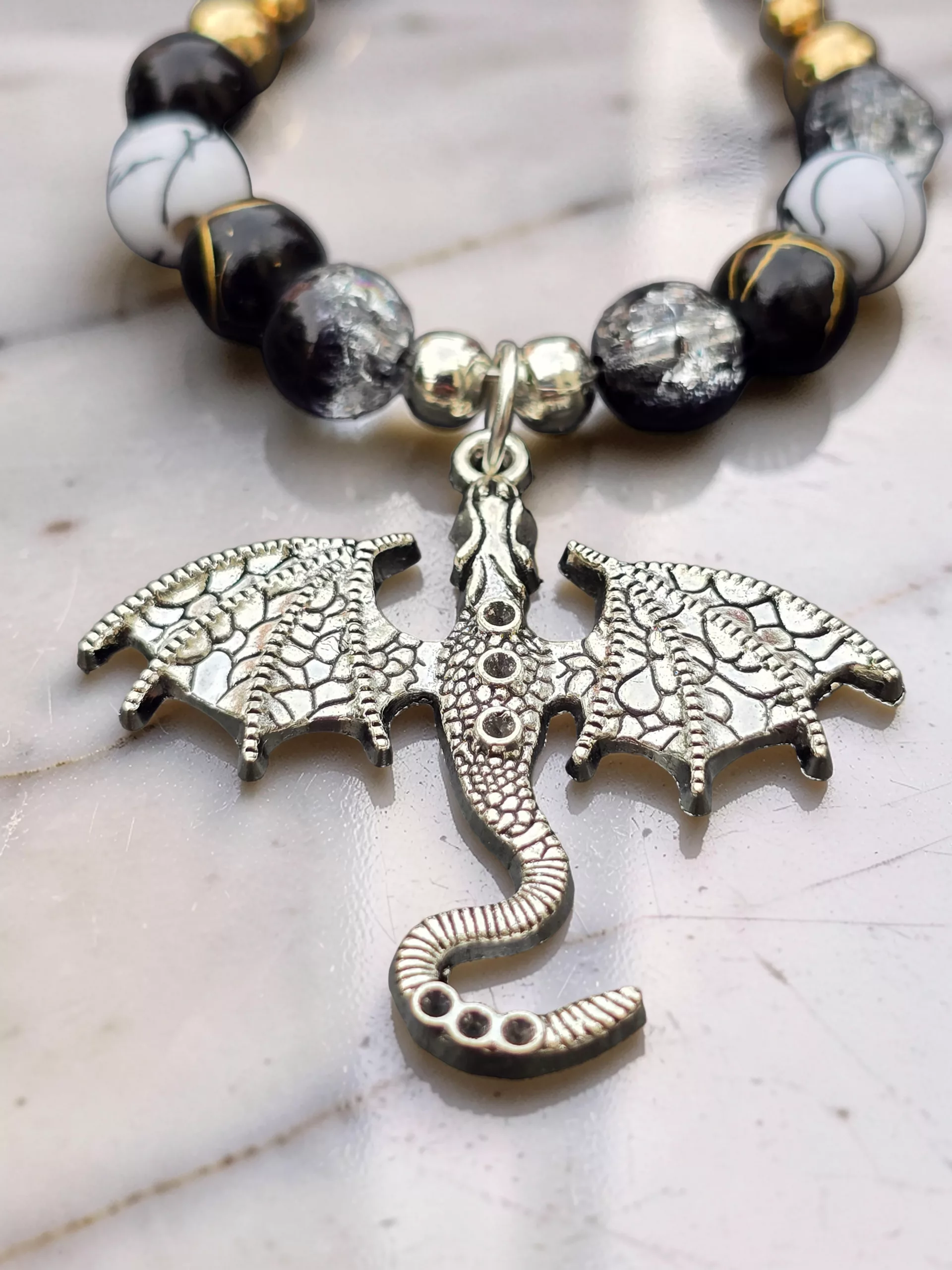 Dragon Wine Glass Charms Set of 4, Gothic Drink Markers, Fantasy Table Decor - Image 4