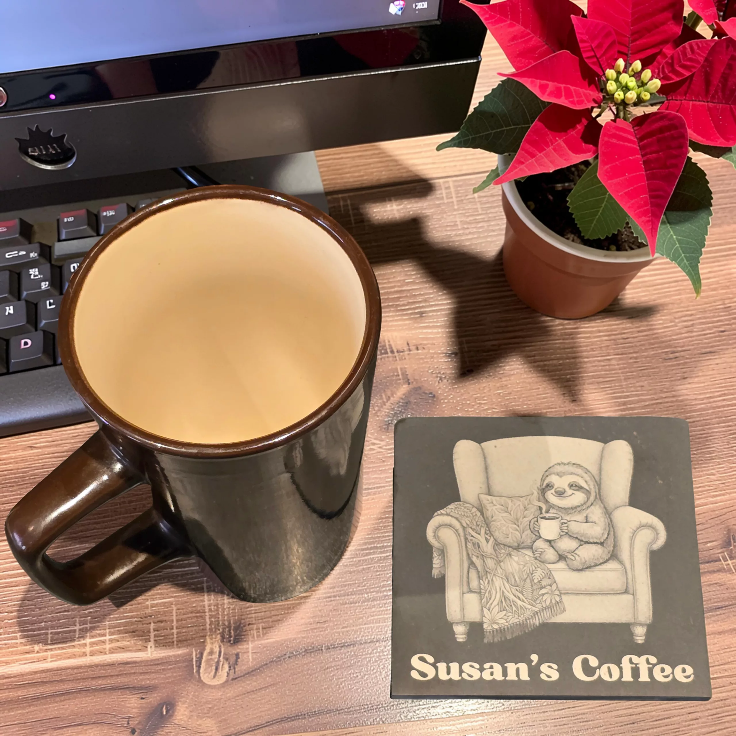 Personalised Sloth Coaster | Engraved Slate Coaster / Drinks Mat - Image 9