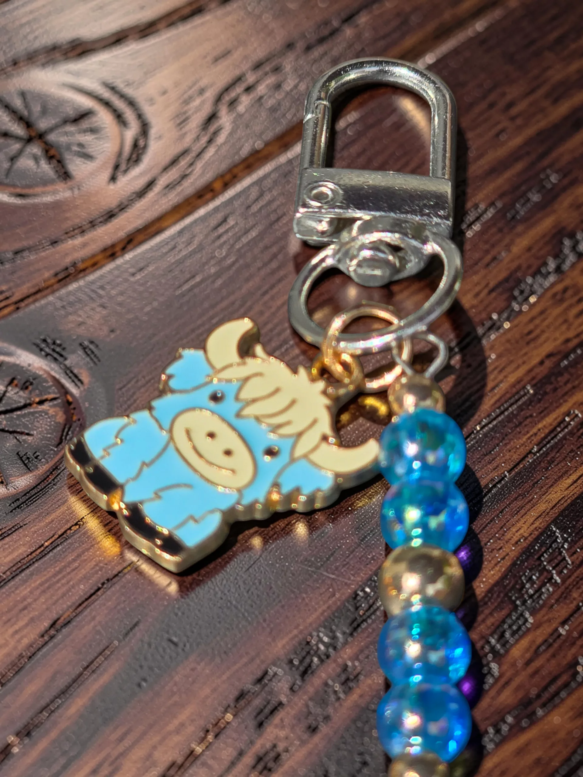 Handcrafted Highland Cow Bag Charm, Scottish Coo Keychain, Cute Purse Charm - Image 6