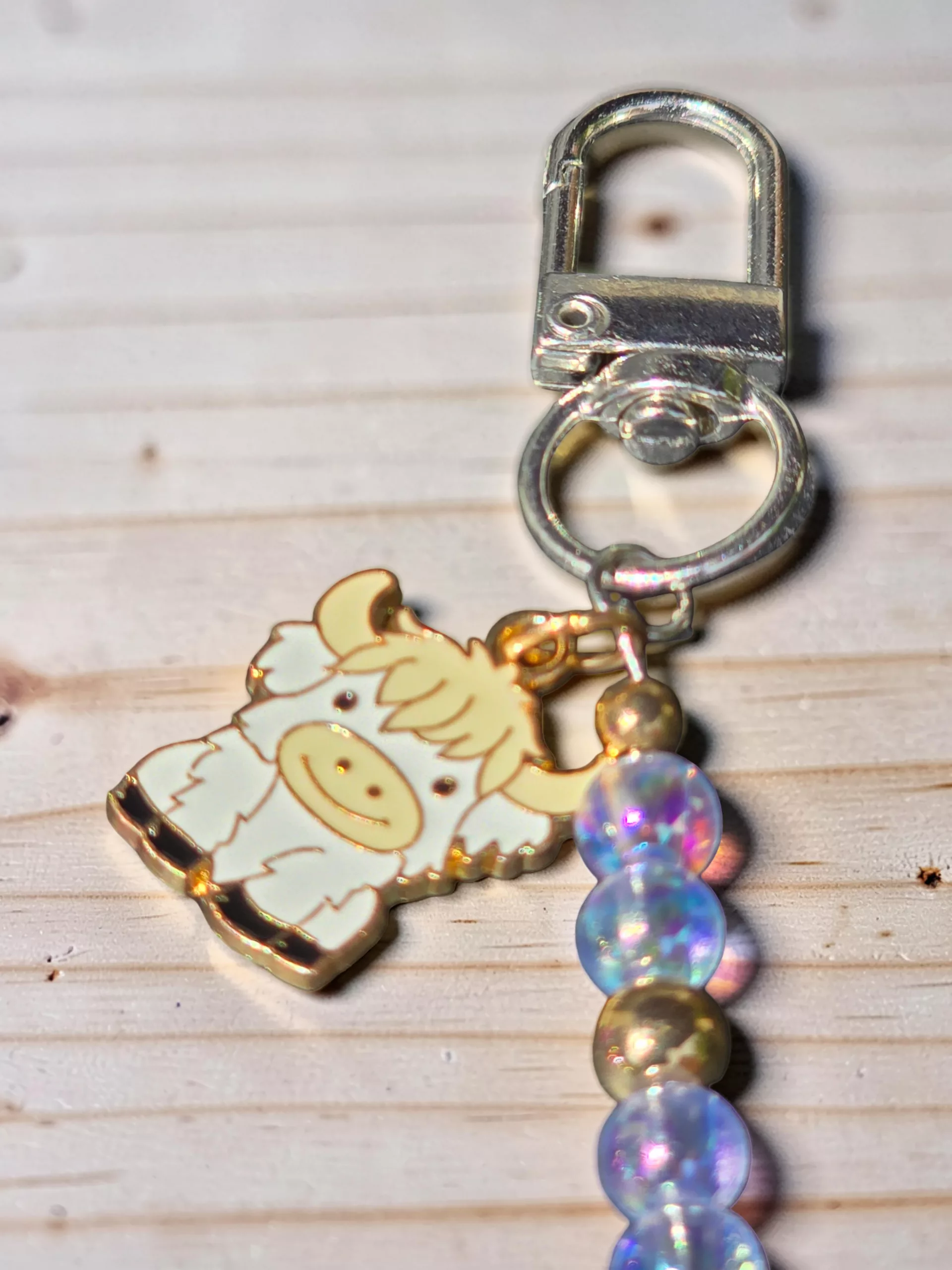 Handcrafted Highland Cow Bag Charm, Scottish Coo Keychain, Cute Purse Charm - Image 8