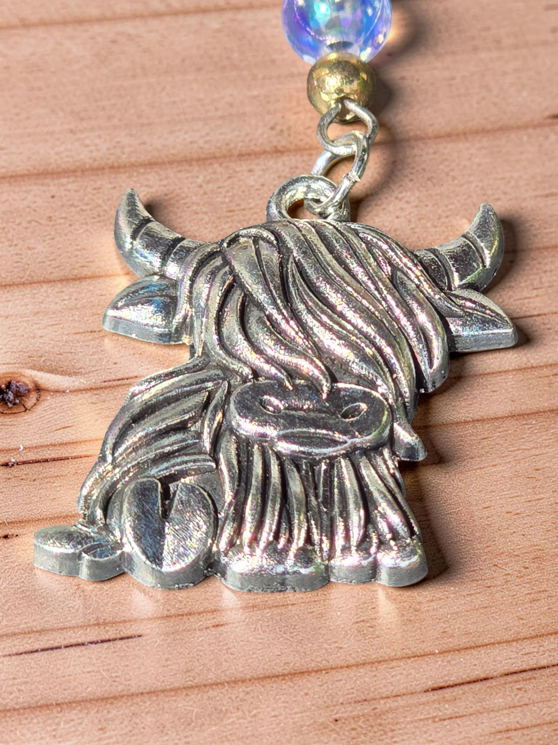 Handcrafted Highland Cow Bag Charm, Scottish Coo Keychain, Cute Purse Charm - Image 9