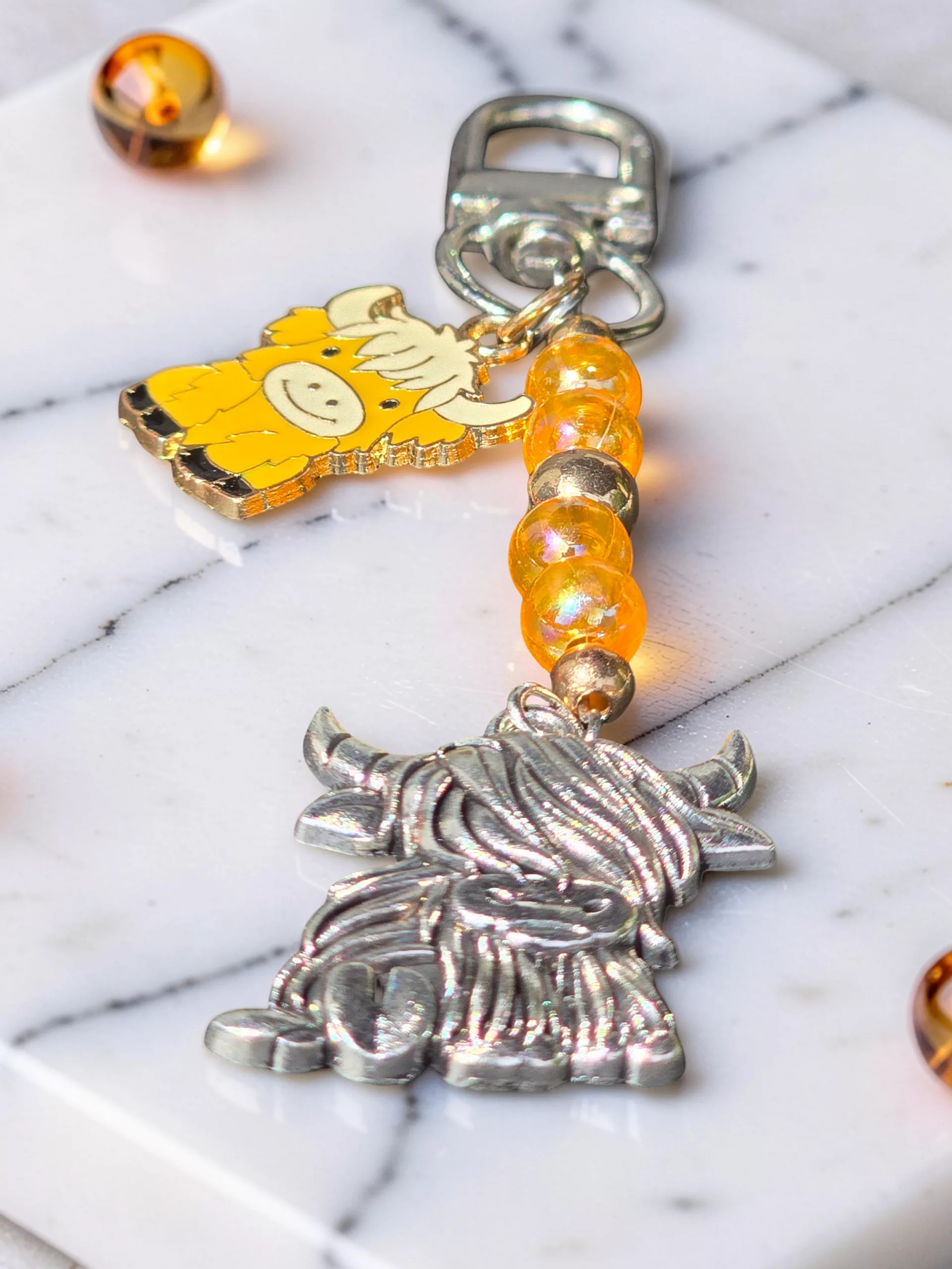 Handcrafted Highland Cow Bag Charm, Scottish Coo Keychain, Cute Purse Charm - Image 14