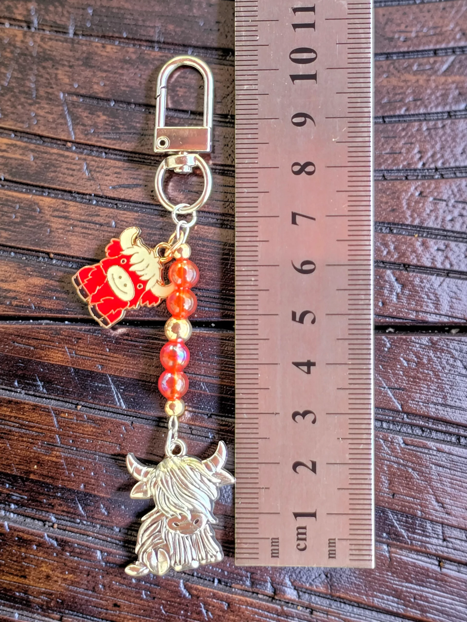 Handcrafted Highland Cow Bag Charm, Scottish Coo Keychain, Cute Purse Charm - Image 20
