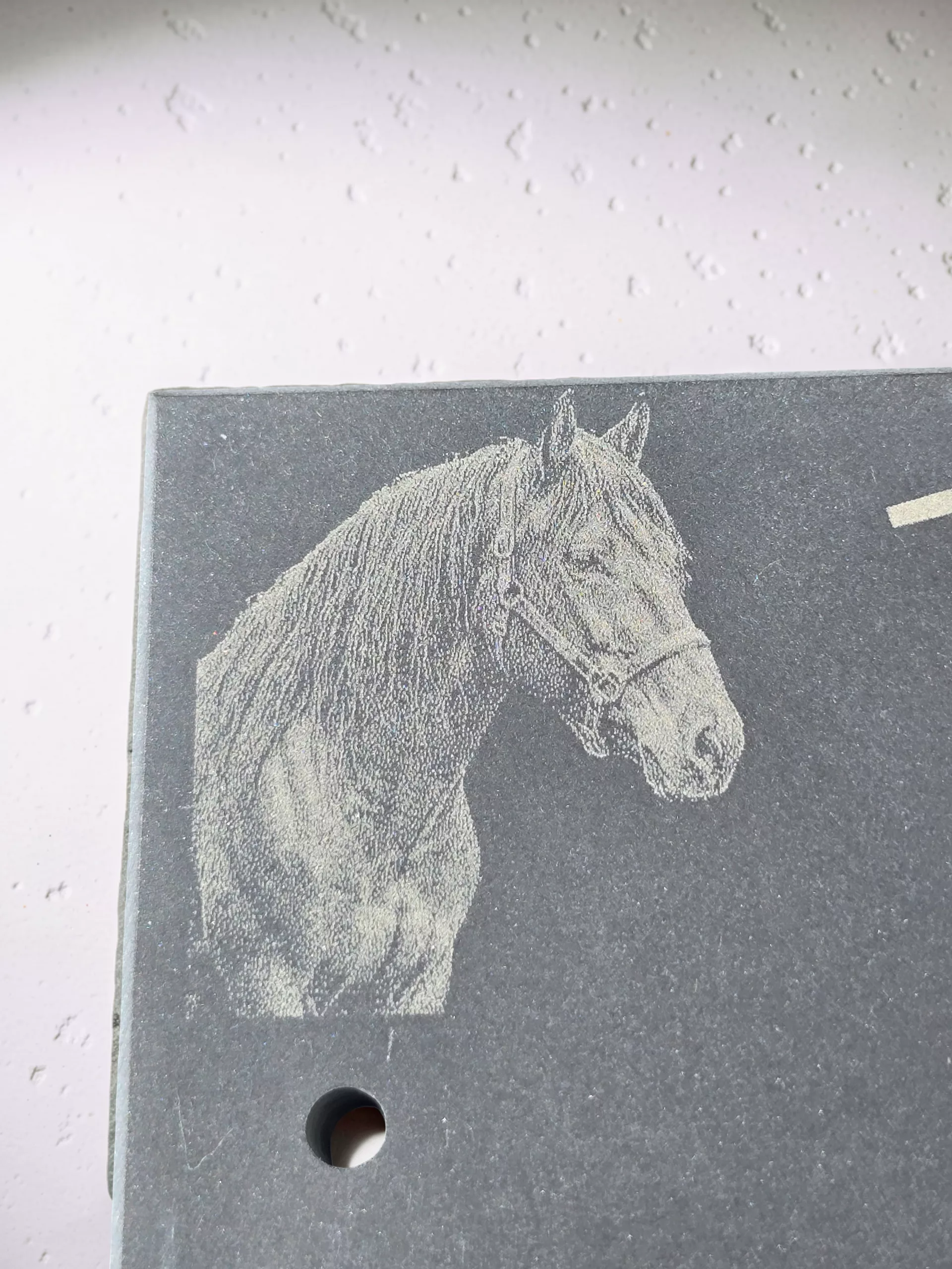 Personalised Horse Slate House Sign, Rustic Equestrian Address Name Plate - Image 4